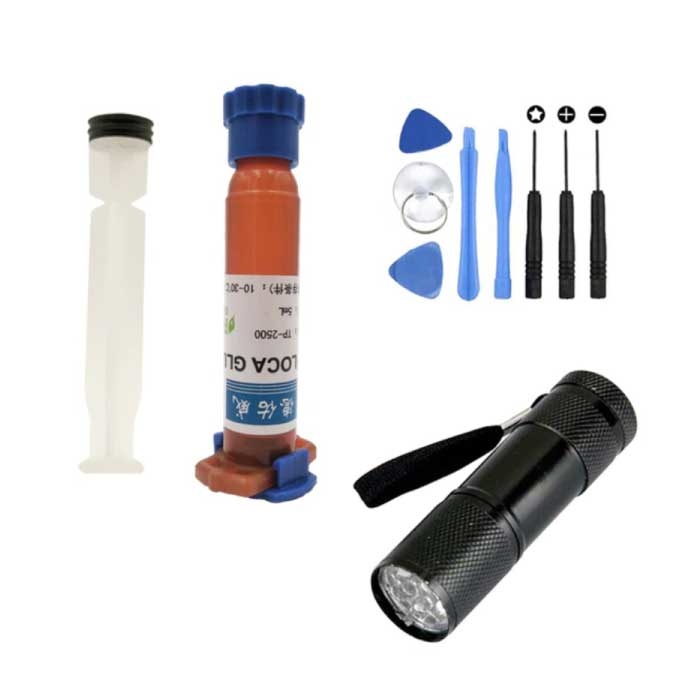 Smartphone Reparatie Set - 50ml  LOCA UV Lijm / Gereedschapskit / Zaklamp - TP-2500 Touchscreen Adhesive