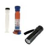 Stuff Certified® Kit de réparation Smartphone - Colle UV LOCA 50ml / Tampon / Lampe torche - Adhésif écran tactile TP-2500