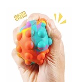 Stuff Certified® Pop It Balle Anti-Stress - Squishy Fidget Anti Stress Squeeze Ball Toy Bubble Ball Silicone Bleu Camo