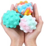 Stuff Certified® Pop It Balle Anti-Stress - Squishy Fidget Anti Stress Squeeze Ball Toy Bubble Ball Silicone Snow Leopard