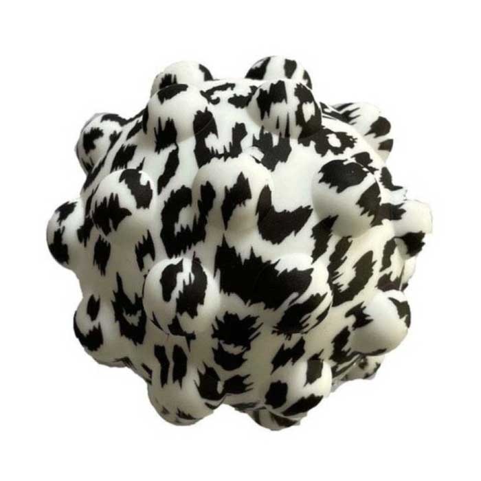 Pop It Stress Ball - Squishy Fidget Anti Stress Squeeze Ball Spielzeug Bubble Ball Silikon Snow Leopard