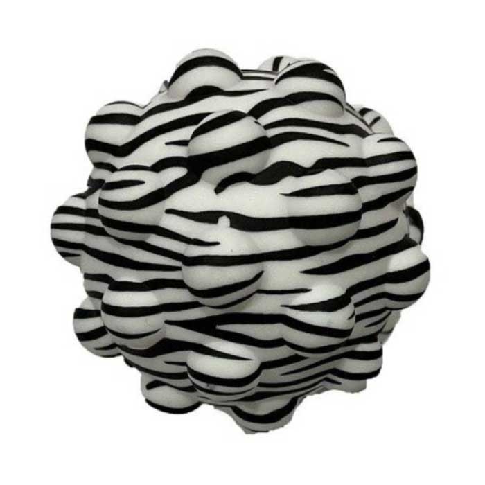 Pop It Stress Ball - Squishy Fidget Anti Stress Squeeze Ball Toy Bubble Ball Silicone Zebra