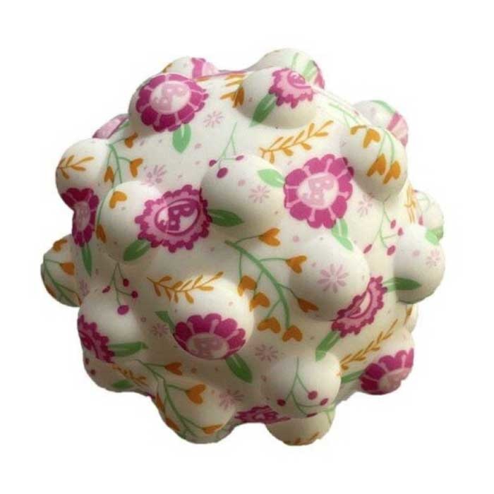 Pop It Stress Ball - Squishy Fidget Anti Stress Squeeze Ball Toy Bubble Ball Silicone Flowers