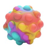 Stuff Certified® Pop It Stress Ball - Squishy Fidget Anti Stress Squeeze Ball Spielzeug Bubble Ball Silikon Rainbow