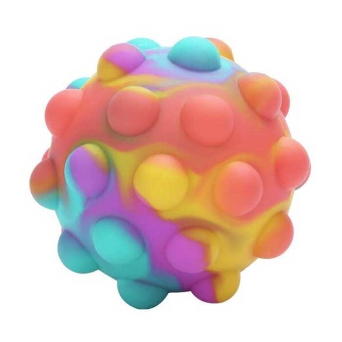 Pop It Balle Anti-Stress - Squishy Fidget Anti Stress Squeeze Ball Toy Bubble Ball Silicone Rainbow