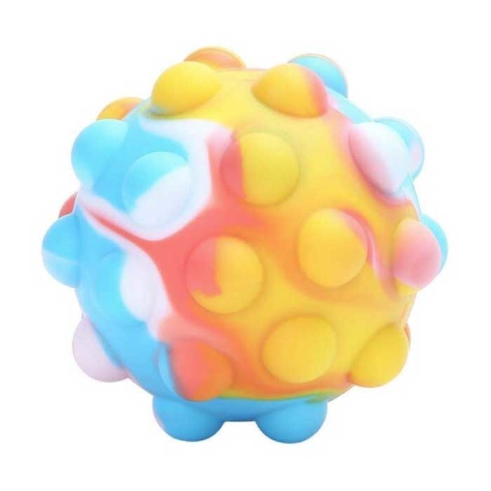 Pop It Balle Anti-Stress - Squishy Fidget Anti Stress Squeeze Ball Toy Bubble Ball Silicone Rainbow