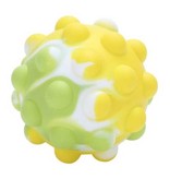 Stuff Certified® Pop It Stress Ball - Squishy Fidget Antystresowa piłka do ściskania Zabawka Bubble Ball Silikon Zielony Żółty