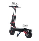 OBARTER Scooter elettrico X5 - Pieghevole / Potente / Alta velocità - Scooter elettrico fuoristrada Smart E - 2800W - 85 km/h - Ruote da 13 pollici - Nero