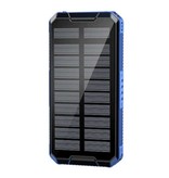 Tollcuudda 80.000mAh Solar-Powerbank mit 2 USB-Anschlüssen - eingebaute Taschenlampe - externes Notfall-Akku-Ladegerät Ladegerät Sun Black