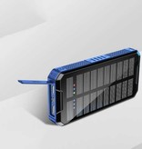 Tollcuudda 80.000 mAh Solar Power Bank con 2 porte USB - Torcia incorporata - Caricabatteria esterno per batteria di emergenza Caricabatterie Sun Blue