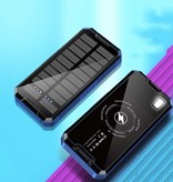 Tollcuudda 80.000mAh Solar Powerbank met 2 USB Poorten - Ingebouwde Zaklamp - Externe Noodaccu Batterij Oplader Charger Zon Blauw