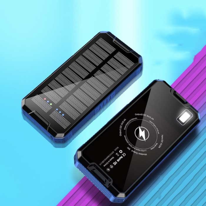 Tollcuudda 80.000mAh Solar Power Bank z 2 portami USB - Wbudowana latarka - Zewnętrzna ładowarka awaryjna Ładowarka Ładowarka Sun Red