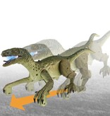 JOCESTYLE Dinosauro Velociraptor RC con telecomando - Robot controllabile giocattolo grigio - Copy