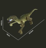 JOCESTYLE Dinosaurio Velociraptor RC con Control Remoto - Robot Controlable por Juguete Gris - Copy