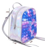 Stuff Certified® Mini Pop It Rugzak voor Kinderen - Antistress Fidget Zacht Speelgoed Bubble Tas Roze