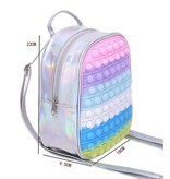 Stuff Certified® Mini Pop It Rucksack für Kinder – Anti-Stress Fidget Soft Toys Bubble Bag Rosa