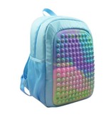 Stuff Certified® Plecak Mini Pop It dla dzieci — antystresowy worek na zabawki Fidget, niebieski