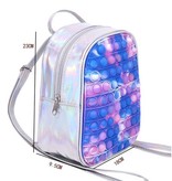 Stuff Certified® Mochila Mini Pop It para niños - Bolsa de burbujas antiestrés para juguetes blandos azul