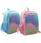 Stuff Certified® Mini Pop It Backpack for Kids - Anti-Stress Fidget Soft Toys Bubble Bag Glossy White