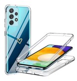 SGP Hybrid Custodia a 360° per Samsung Galaxy A02 Full Body - Custodia in silicone TPU trasparente a protezione totale + Pellicola salvaschermo in PET