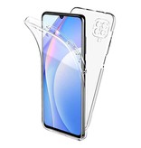 SGP Hybrid Funda Samsung Galaxy A22 Full Body 360° - Funda de silicona TPU transparente de protección completa + protector de pantalla PET