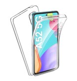 SGP Hybrid Coque Samsung Galaxy A52 5G Full Body 360° - Coque en silicone TPU transparente à protection complète + Protecteur d'écran PET