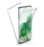 SGP Hybrid Funda Samsung Galaxy A82 5G Full Body 360° - Funda de silicona TPU transparente de protección completa + protector de pantalla PET