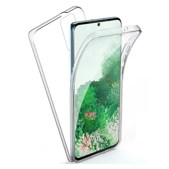 Funda Samsung Galaxy A82 5G Full Body 360° - Funda de silicona TPU transparente de protección completa + protector de pantalla PET