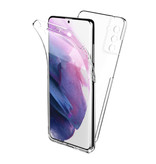 SGP Hybrid Samsung Galaxy S21 FE 5G Ganzkörper 360° Hülle - Vollständiger Schutz Transparente TPU Silikonhülle + PET Displayschutzfolie