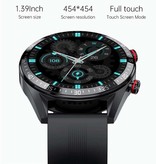 SACOSDING Smartwatch con misuratore di pressione sanguigna e misuratore di ossigeno - Fitness Sport Activity Tracker Watch iOS Android - Cinturino in pelle arancione