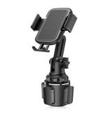 SKSK Universal Phone Holder Car with Cup Holder Stand - Adjustable Phone Holder Mount Black