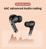 RUSAM Bezprzewodowe słuchawki AR30 - Słuchawki douszne TWS Bluetooth 5.2 Słuchawki douszne Czarne