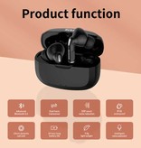 RUSAM Auriculares inalámbricos AR30 - Auriculares Auriculares TWS Bluetooth 5.2 Auriculares Auriculares Negro