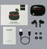 RUSAM AR30 Wireless Earphones - Headset Earbuds TWS Bluetooth 5.2 Earphones Earbuds Black