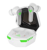 YEINDBOO Bezprzewodowe słuchawki - gamingowy zestaw słuchawkowy Sterowanie dotykowe Słuchawki douszne TWS Bluetooth 5.2 Słuchawki douszne Białe