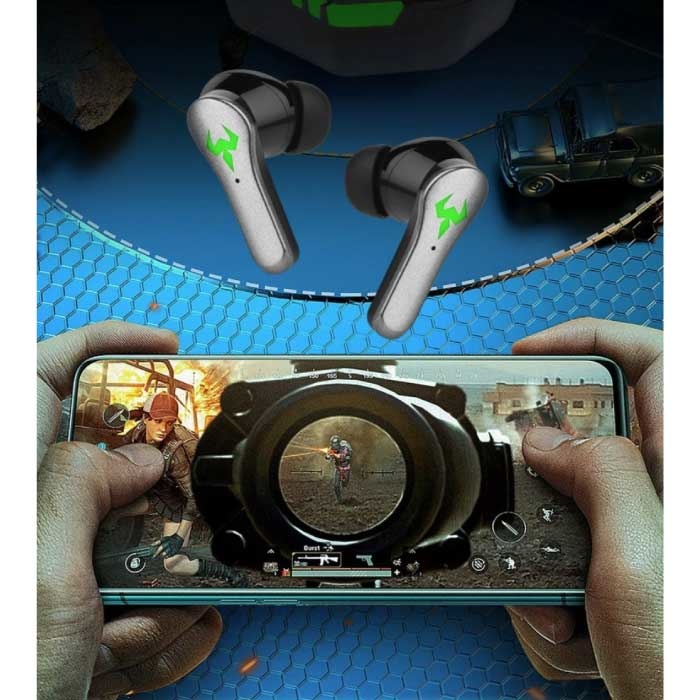YEINDBOO Kabellose Kopfhörer - Gaming-Headset Touch Control-Ohrhörer TWS Bluetooth 5.2-Ohrhörer Ohrhörer Schwarz