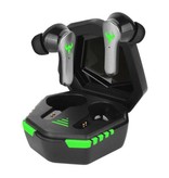 YEINDBOO Écouteurs sans fil - Casque de jeu Écouteurs à commande tactile TWS Écouteurs Bluetooth 5.2 Écouteurs Noir