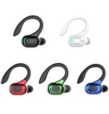 ALLOYSEED Casque sans fil - Crochet d'oreille avec contrôle tactile - TWS Écouteur Bluetooth 5.2 Casque sans fil Bud Écouteur Noir