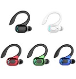 ALLOYSEED Draadloze Headset - Oorhaak Oordopje met Touch Control - TWS Oortje Bluetooth 5.2 Wireless Bud Headphone Oortelefoon Zwart