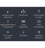 ALLOYSEED Auricolare Wireless - Gancio per l'orecchio Auricolare con Touch Control - Auricolare TWS Bluetooth 5.2 Auricolare Bud Wireless Auricolare Nero