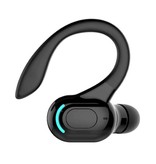ALLOYSEED Auricular inalámbrico - Auricular con gancho para la oreja con control táctil - Auricular TWS Bluetooth 5.2 Auricular inalámbrico Auricular negro