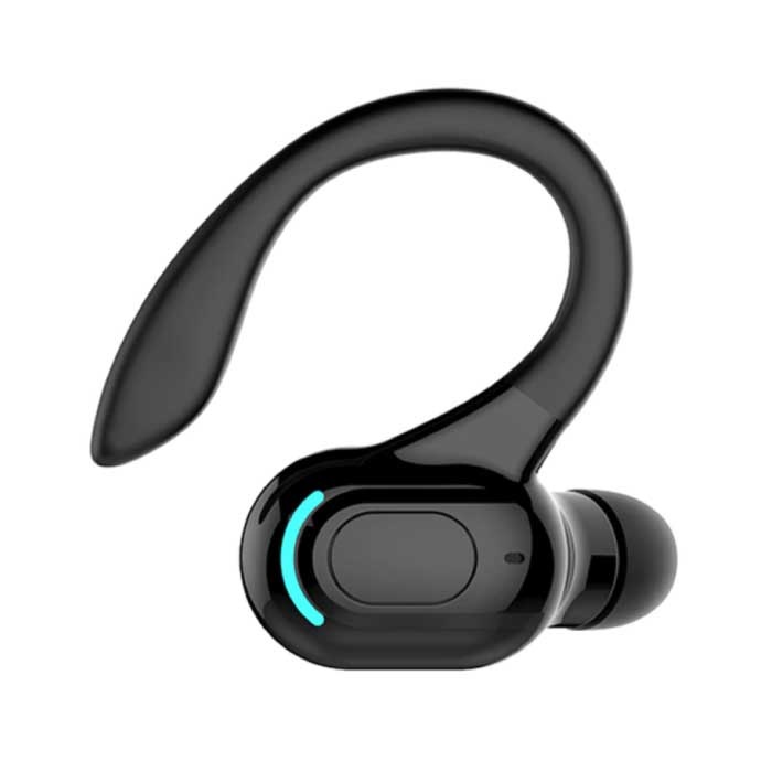 Auricular inalámbrico - Auricular con gancho para la oreja con control táctil - Auricular TWS Bluetooth 5.2 Auricular inalámbrico Auricular negro