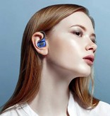 ALLOYSEED Auricular inalámbrico - Auricular con gancho para la oreja con control táctil - Auricular TWS Bluetooth 5.2 Auricular inalámbrico Auricular rojo