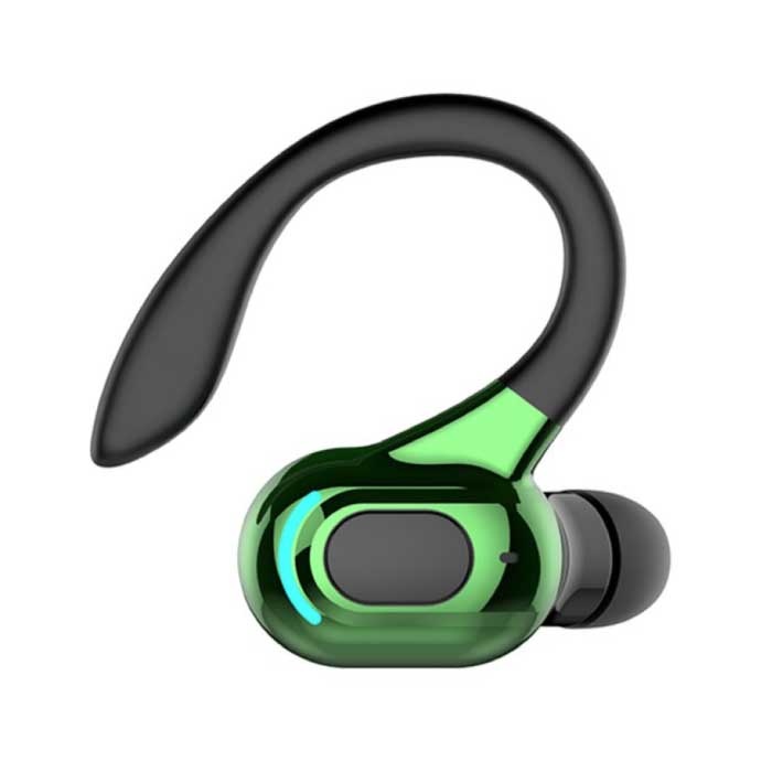 Wireless Headset - Ear Hook Earbud with Touch Control - TWS Earpiece Bluetooth 5.2 Wireless Bud Headphone Earphone Green