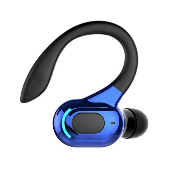 Draadloze Headset - Oorhaak Oordopje met Touch Control - TWS Oortje Bluetooth 5.2 Wireless Bud Headphone Oortelefoon Blauw