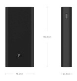 Xiaomi Mi Powerbank 3 - 20.000mAh - 3 Ports - USB / Type C Batterie de Secours Externe Chargeur de Batterie Chargeur Noir