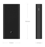 Xiaomi Mi Powerbank 3 - 20.000mAh - 3 porty - USB / Typ C Zewnętrzna ładowarka awaryjna Ładowarka baterii Czarna