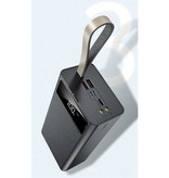 Tollcuudda 50X Power Bank mit 4 Ausgängen / 3 Eingängen 50.000mAh - Eingebaute Taschenlampe - Externes Notfall-Akku Ladegerät Ladegerät Schwarz - Copy