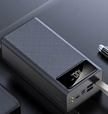 Tollcuudda 50X Power Bank z 4 portami wyjściowymi/3 wejściowymi 50,000mAh - Wbudowana latarka - Zewnętrzna ładowarka awaryjna Ładowarka baterii Czarna - Copy