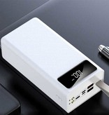 Tollcuudda 80.000mAh Power Bank with 2 Output/3 Input Ports - Built-in Flashlight - External Emergency Battery Battery Charger Charger White